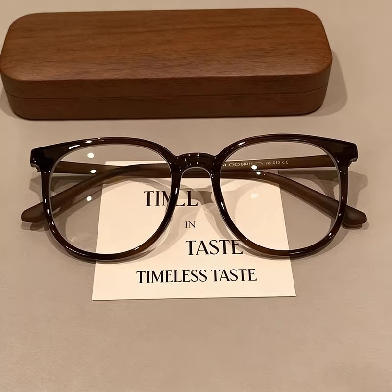 超轻韩系冷茶色近视眼镜女可配有度数方圆脸素颜眼睛框架大脸显瘦,ZIPPO/瑞士军刀/眼镜,定制成品光学镜,淘宝优惠券,粉丝福利购,淘宝优惠卷