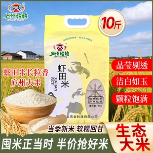 2025新米虾田米庐州姑娘安徽籼米长粒香丝苗米10斤食用优质年货节