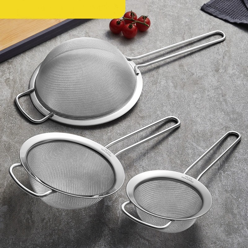 家用厨房豆浆过滤网漏勺筛304不锈钢漏网婴儿辅食超密滤细网网筛