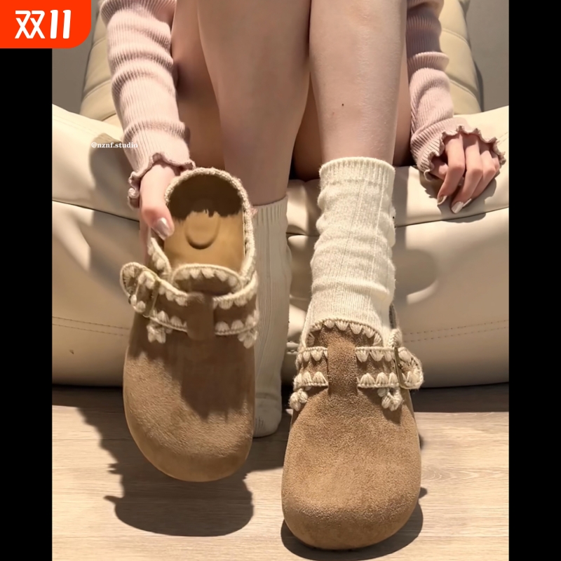 复古内增高厚底拖鞋|241人收藏