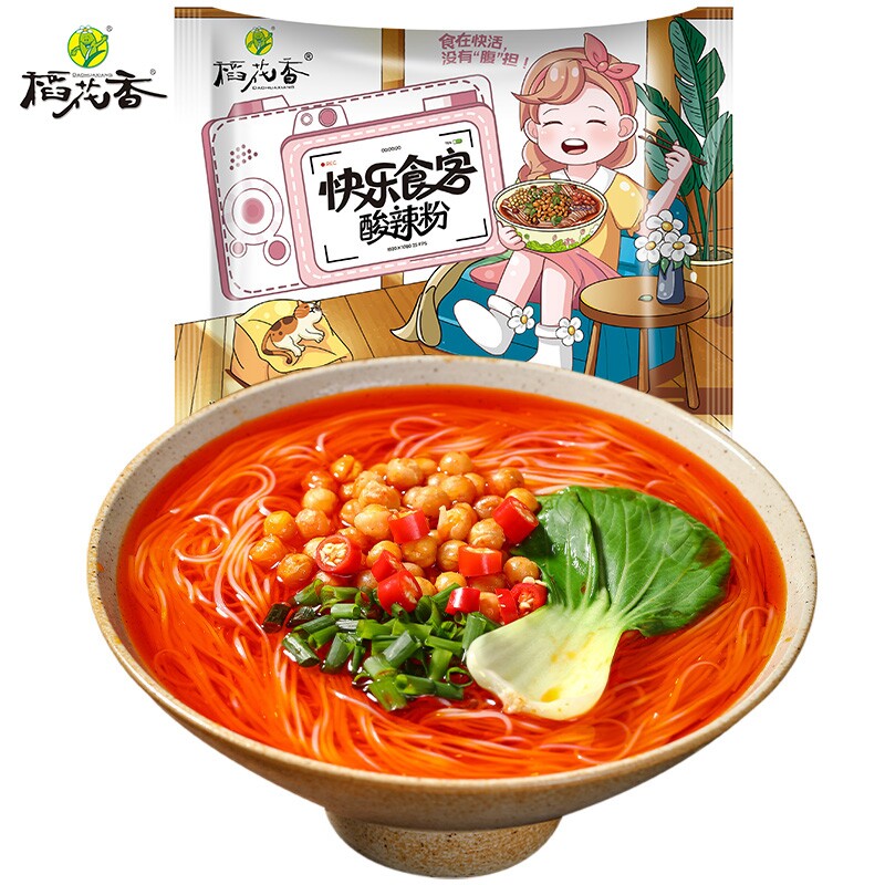 稻花香冲泡速食酸辣粉58g*1袋图片