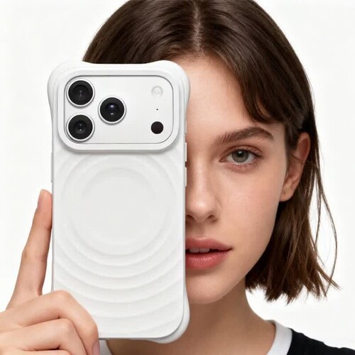Magsafe磁吸波漾纹手机壳ins简约防摔液态硅胶适用iphone17promax苹果16pro女款15promax全包18pro纯色14镜头
