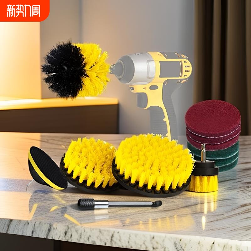 电动清洁刷汽车内饰顶棚轮毂脚垫车门车用多功能清洗抛光打蜡洗车