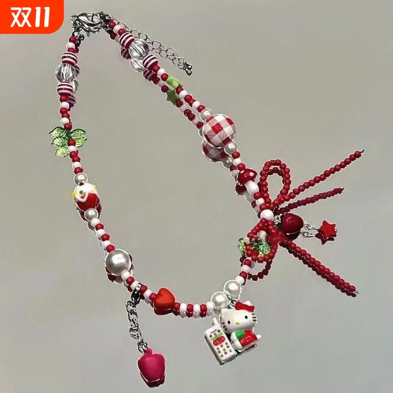 HelloKitty彩色蝴蝶结项链