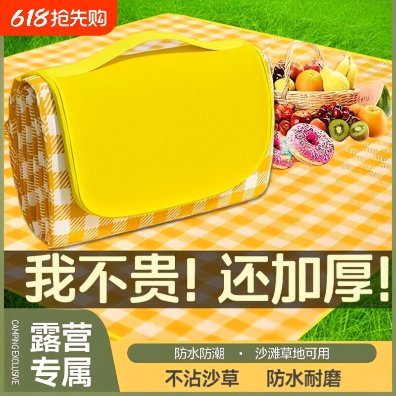 户外防潮垫加厚野餐垫露营野外防水草坪帐篷便携地垫室内室外郊游