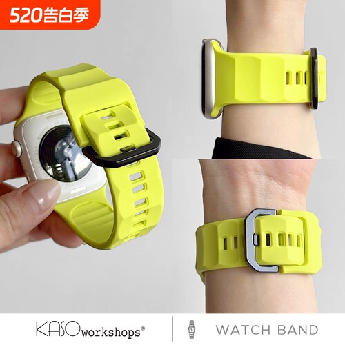 适用华为fit4手表表带专用fit4pro反扣网硅胶智能运动小米手环pro替换腕带配件男女夏天绿色橙色黑色荧光绿