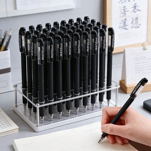 中性笔jaofia简菲黑色碳素笔记账笔办公室简约签字笔黑笔顺滑水性笔子弹头笔芯会议记录水笔商务圆珠笔滚珠