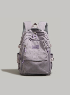 金玉鸟双肩背包2025女大学生上课书包大容量旅行包电脑包防水可放