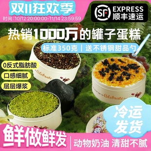 铁盒子动物奶油罐子蛋糕千层甜品网红蛋糕送女生日礼物甜点零食品