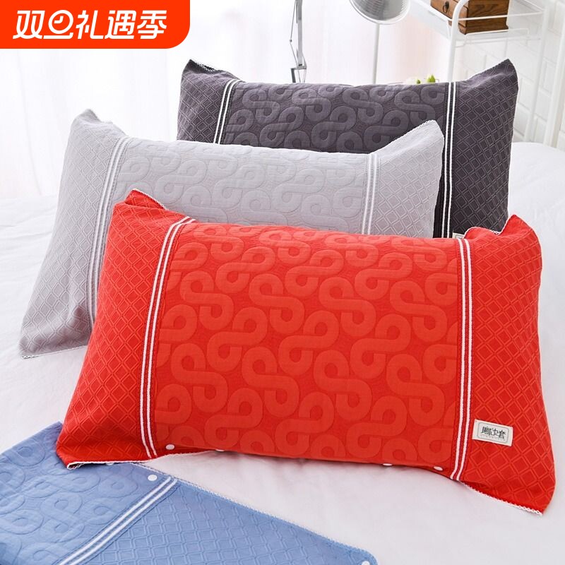 纯棉枕巾高档欧式全棉纱布不滑落