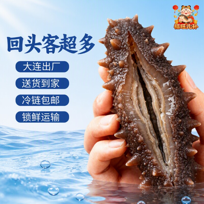 即食海参礼盒大连参辽参刺参底播鲜食独立包装包邮生鲜海鲜