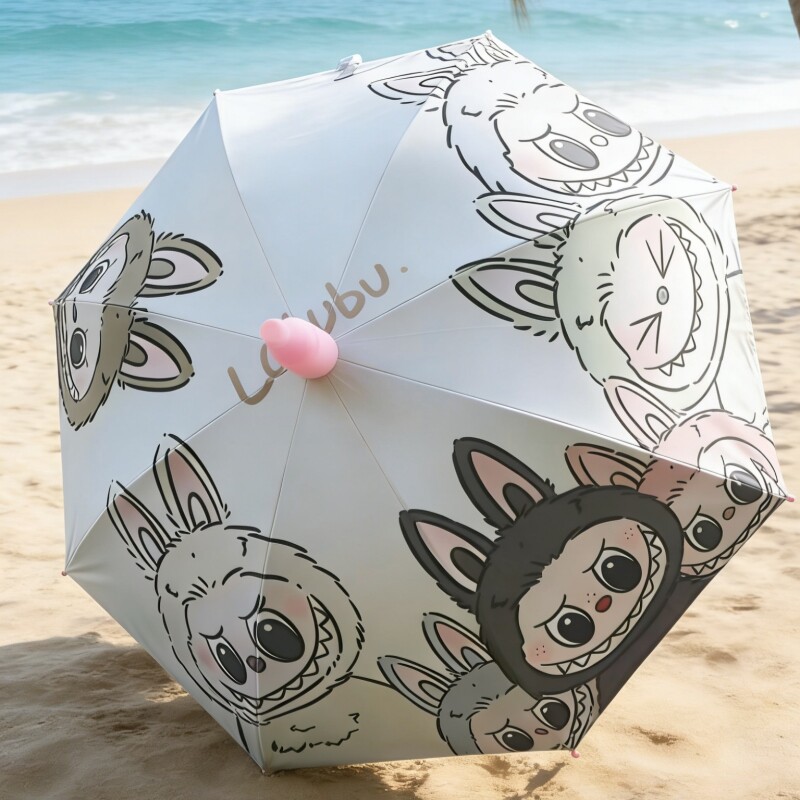 小学生直杆伞自动伞遮阳伞晴雨两用伞黑胶伞幼儿园卡通儿童雨伞