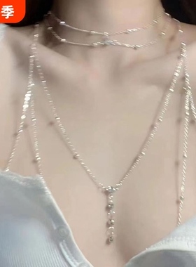 纯欲choker项链女夏日辣妹风身体装饰链胸链全身性感bikini后背链