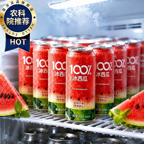 冰镇西瓜汁100%鲜榨非nfc麒麟瓜