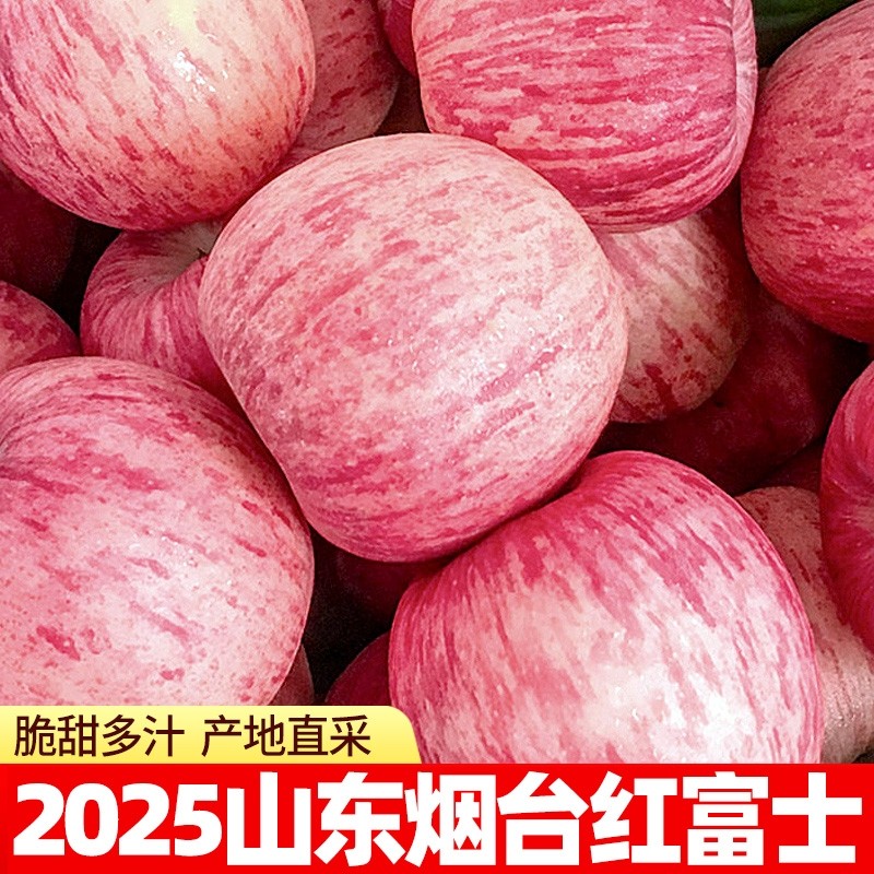 正宗山东烟台红富士苹果时令当季脆甜应季新鲜水果栖霞大苹果包邮
