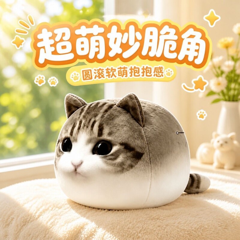 妙脆角小猫玩偶搞笑棉花娃娃毛绒玩具猫咪可爱抱枕送男女朋友礼物