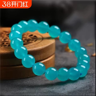 爆款仿冰种天河石玉髓手链女水晶男手串饰品女闺蜜学生情侣礼物