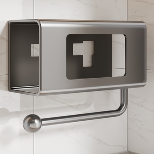 厨房纸巾架湿巾盒壁挂免打孔抽纸盒抹布保鲜膜卷纸架子收纳置物架