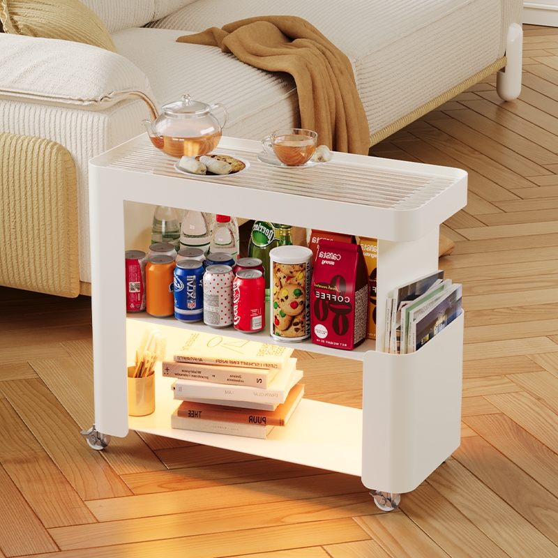 可移动边几沙发侧边柜轻奢高级感客厅茶几小推车铁艺床头置物架