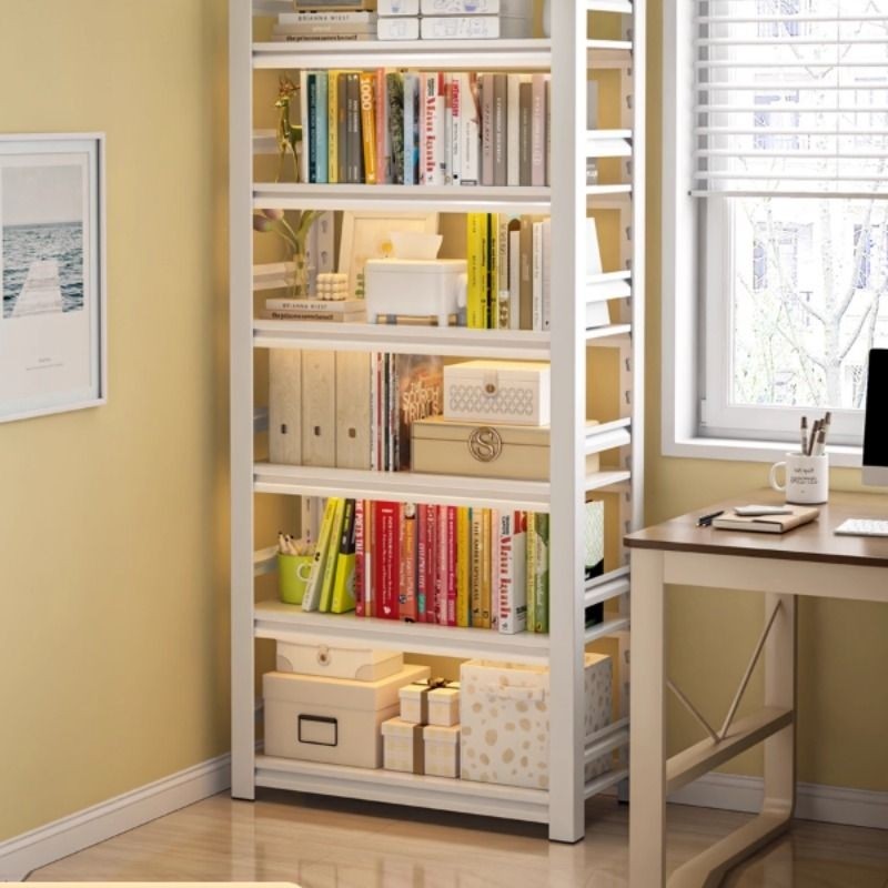 铁艺书架置物架落地多层家用简易书柜客厅收纳铁架子钢制学生书橱