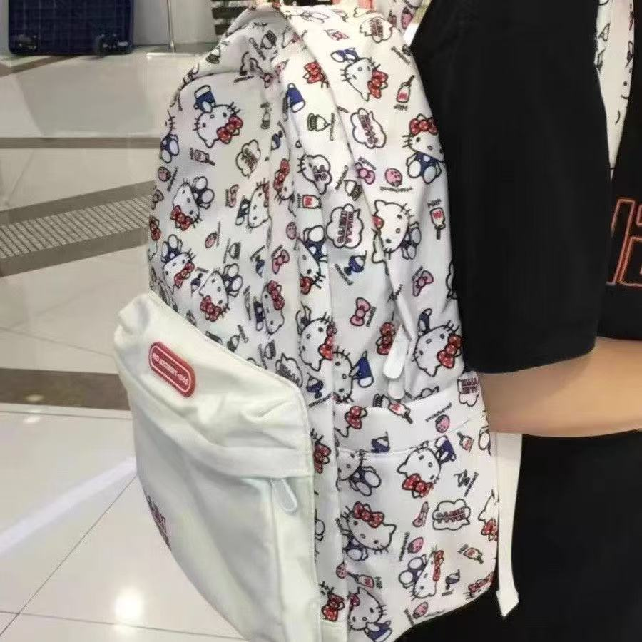 hellokitty联名凯蒂猫双肩包可爱KT小初高中书包大容量多功能背包