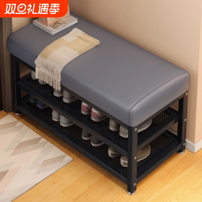换鞋凳门口家用可坐可收纳鞋架轻奢高级感入户门多层一体靠墙鞋柜