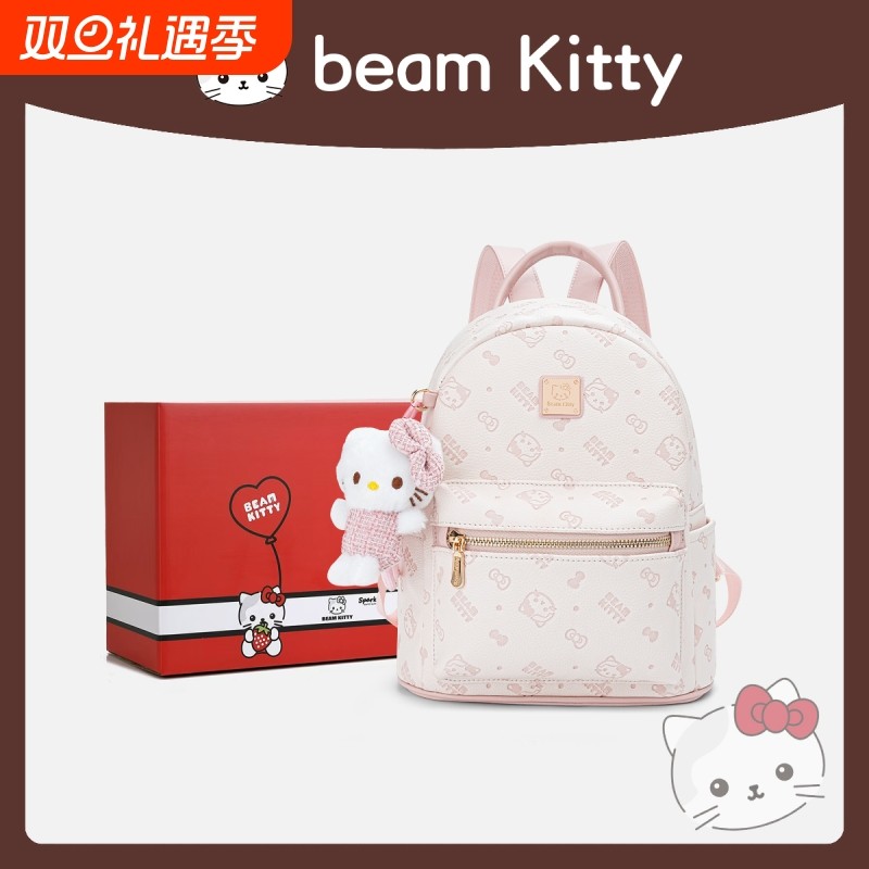 包包女包2025新款小众卡通印花双肩包女大学生上课通勤旅行背包