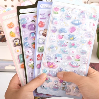 日系卡通3D立体贴纸|千人加购