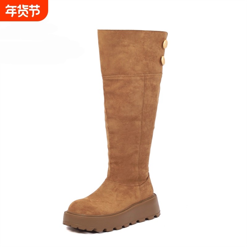 长筒雪地靴女2025冬季加绒加厚过膝长靴子保暖高筒靴高跟毛绒鞋子,女鞋,骑士靴,淘宝优惠券,粉丝福利购,淘宝优惠卷
