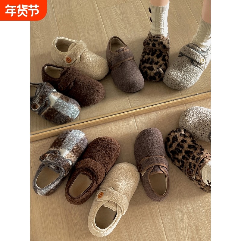 白色加绒厚底勃肯鞋女2025新款冬季外穿增高保暖毛毛棉鞋毛绒灰色,女鞋,勃肯鞋/软木鞋,淘宝优惠券,粉丝福利购,淘宝优惠卷