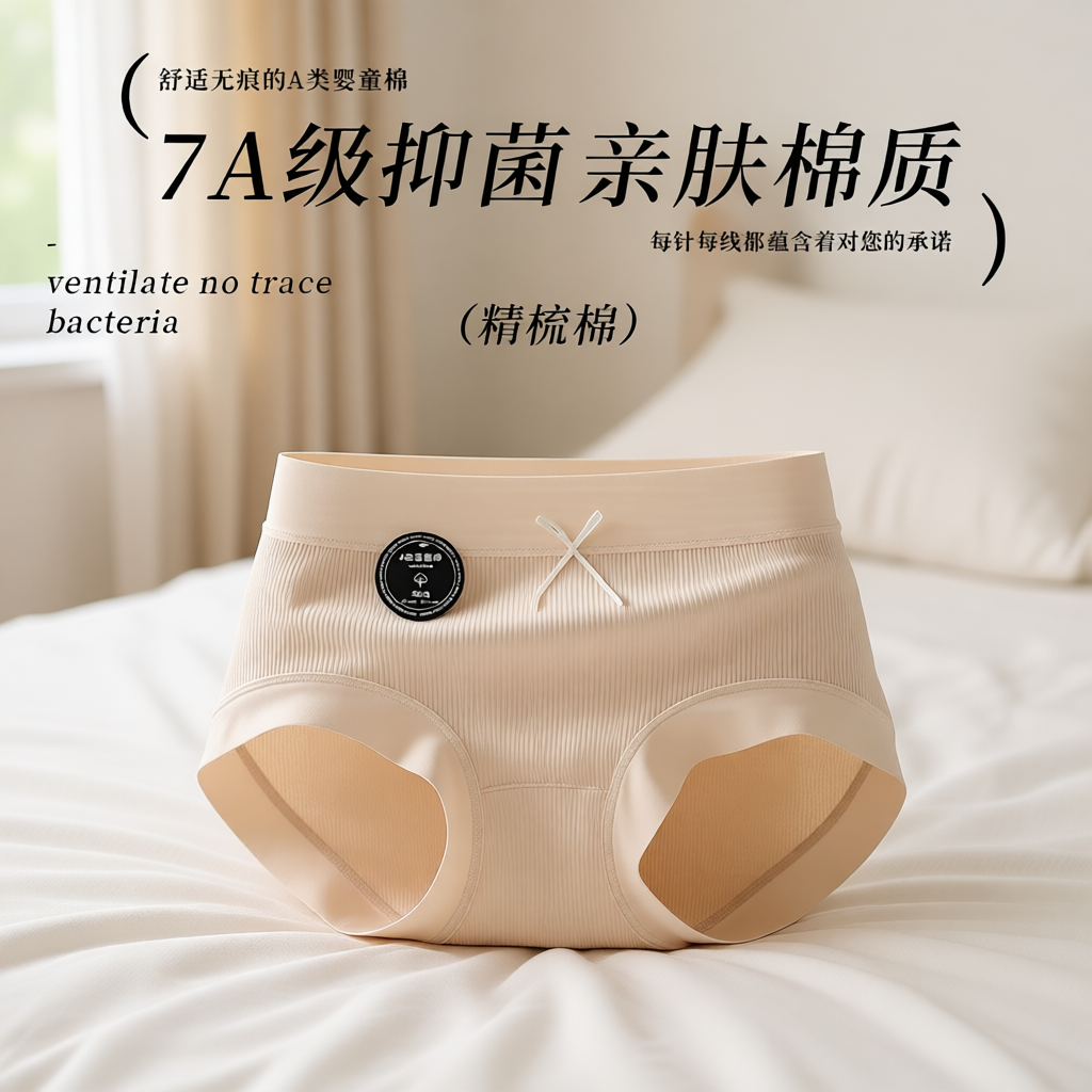 纯棉中腰无痕内裤|超6000次加购