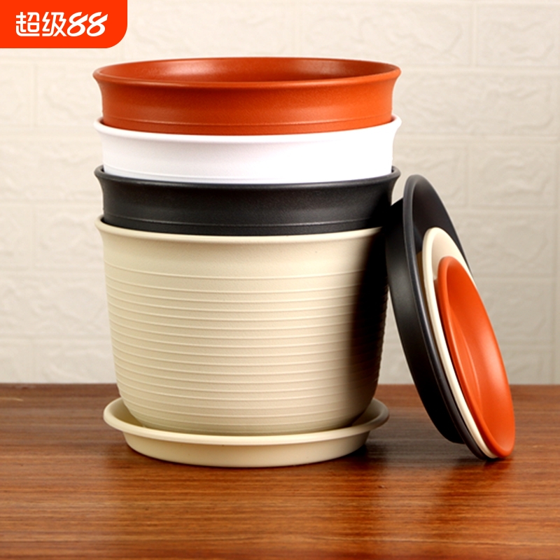 加厚树脂塑料花盆特大号多肉盆栽防陶瓷大花盆耐用庭院家庭种植