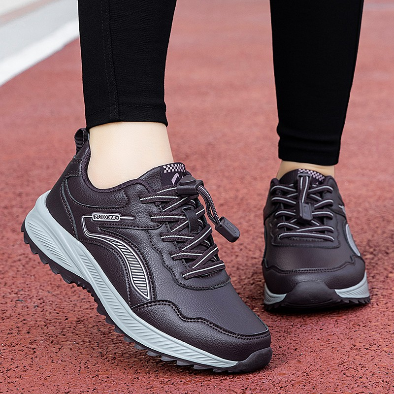 寿足力老人鞋春秋季舒适防水防滑男女中老年休闲运动健步妈妈旅游