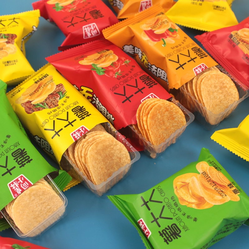 薄片薯片番茄味办公室女生零食大礼包膨化散装休闲食品小吃礼盒