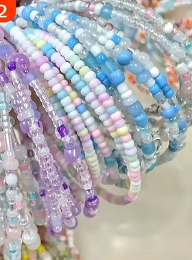 网红同款米珠手串:手链ins某抖同款diy米珠手串百搭diy手串高颜值