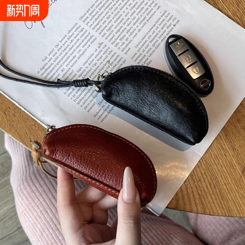 挂脖迷你卡包毛衣链2025新款小巧精致配饰零钱包挂件纯色小包项链