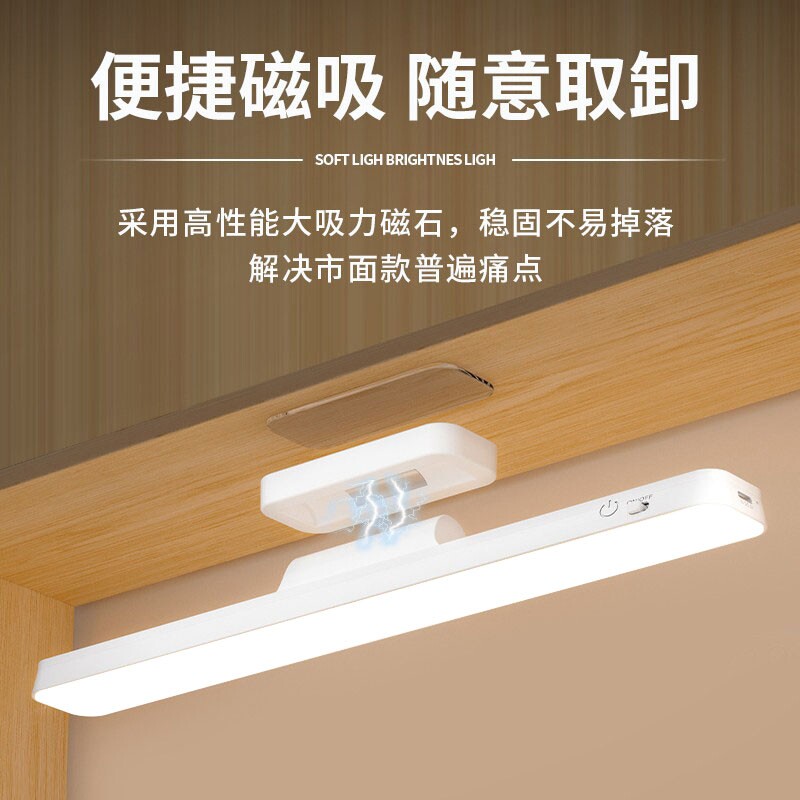 台灯宿舍学习护眼灯LED磁吸床头灯可充电酷毙灯桌面照明插电旋转