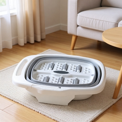 新款可折叠泡脚桶家用便携式过小腿足浴盆泡脚塑料洗脚按摩桶