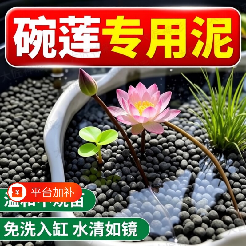 碗莲泥水培专用泥养鱼睡莲水草泥铜钱草鱼缸造景荷塘泥庭院肥料