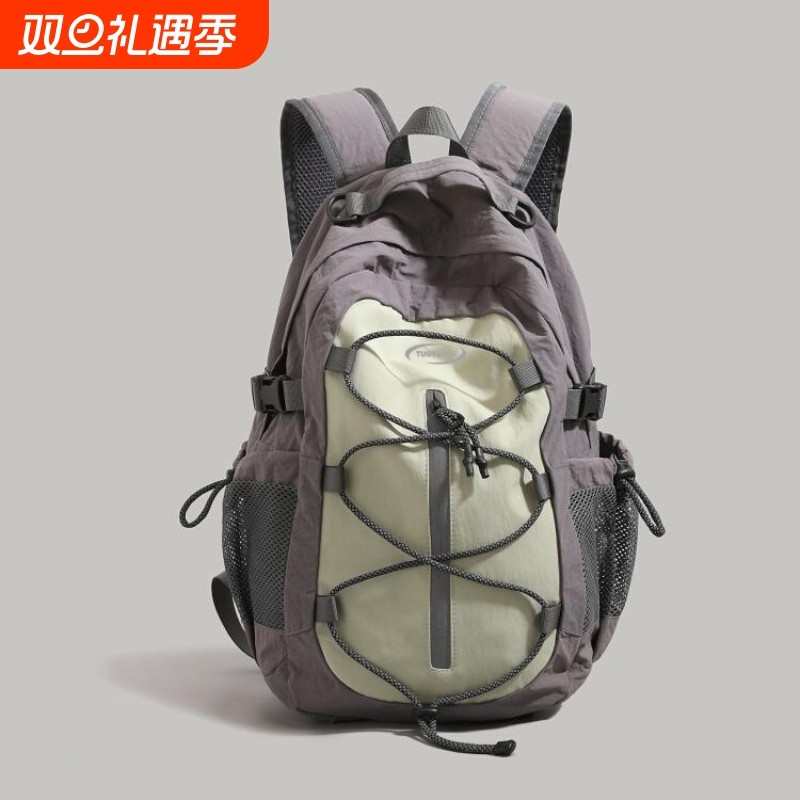 金玉鸟双肩包旅行大容量背包2025新款徒步登山包女生电脑包防水