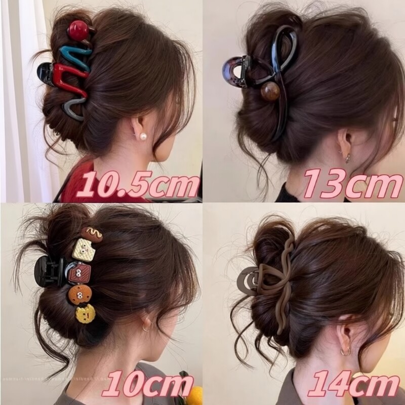 抓夹鲨鱼夹大号美拉德线条女新款高级感后脑勺盘发夹气质夹子头饰