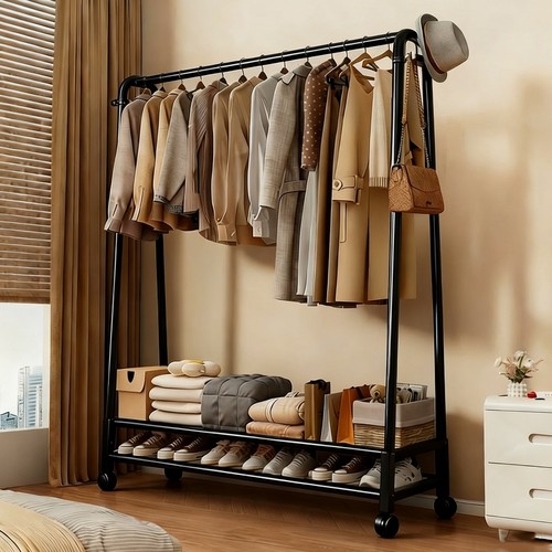 【爆卖10w+】卧室内落地简易衣架