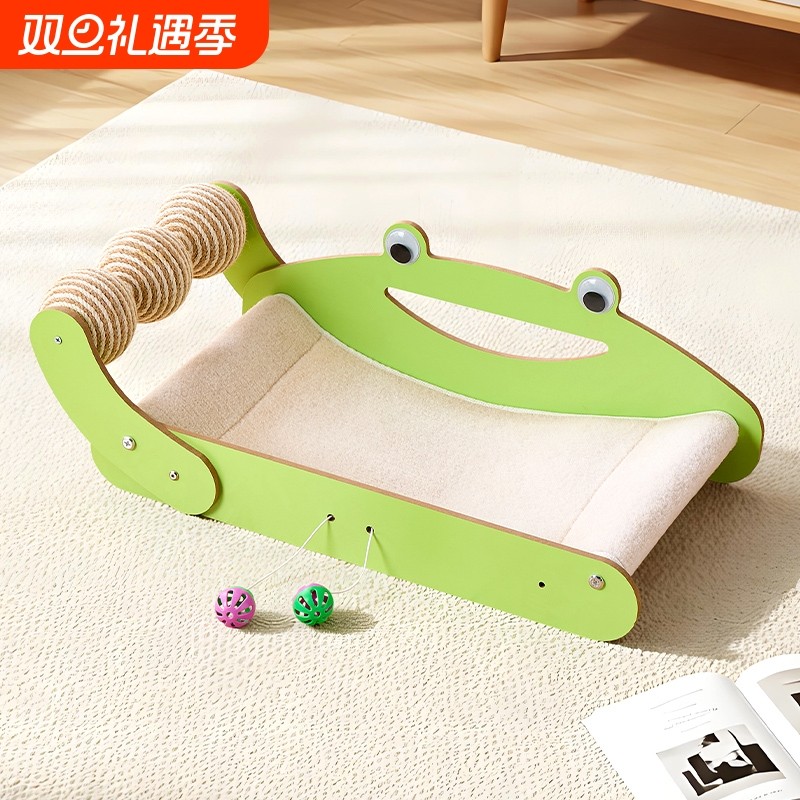 猫抓板猫窝一体耐磨不掉屑大号躺椅猫爪板耐抓沙发剑麻球猫咪玩具