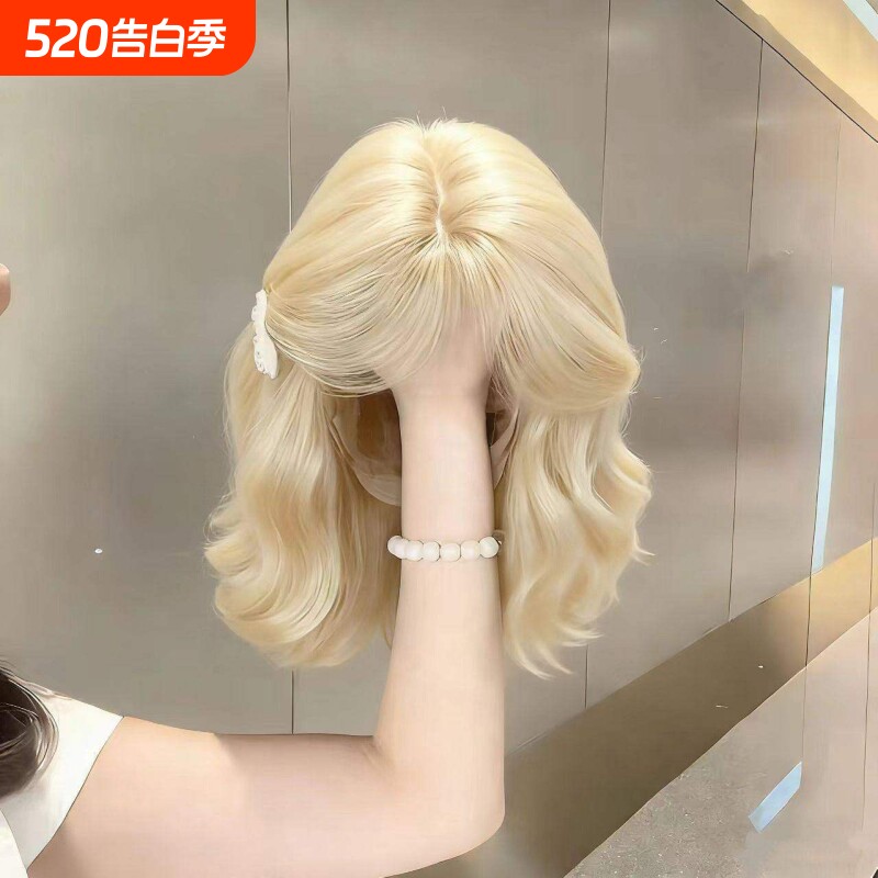 韩系羊毛蛋蛋假发短发卷发秋冬复古头套刘海减龄纹理蓬松自然仿真