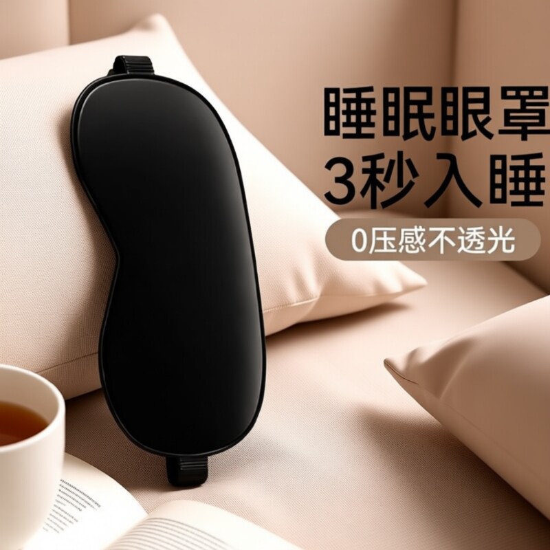 眼罩遮光睡眠冰丝睡觉神器缓解眼疲劳冰袋护眼透气男女士