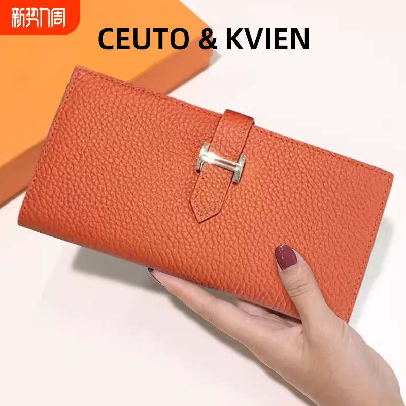 CEUTOKVIEN钱包女士长款2026新款折叠精致钱夹手机包零