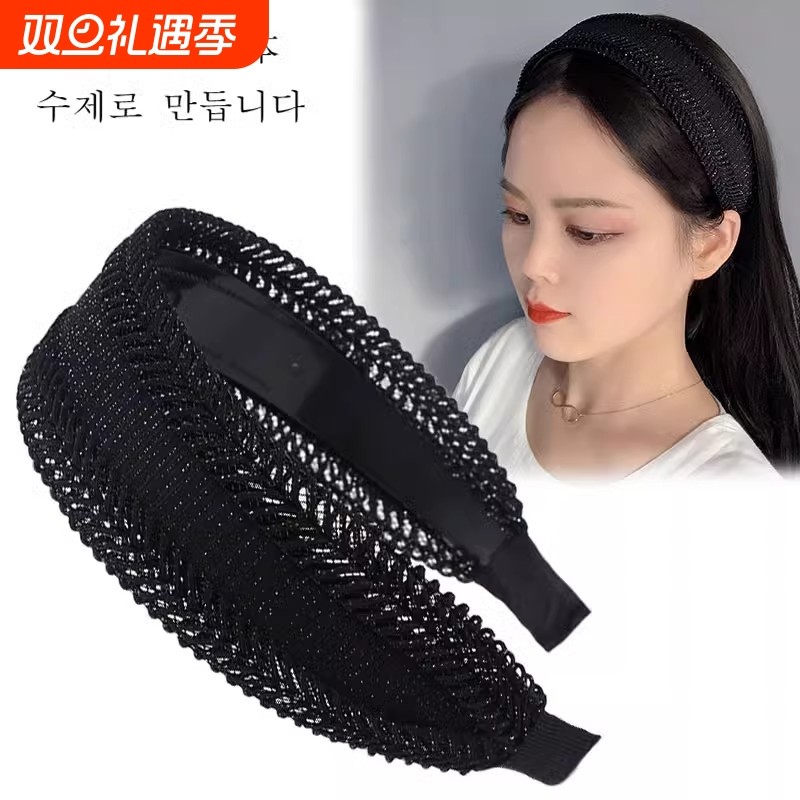 发箍原创韩国显年轻遮白发发卡压发饰品网红带齿宽头窟洗脸发带女