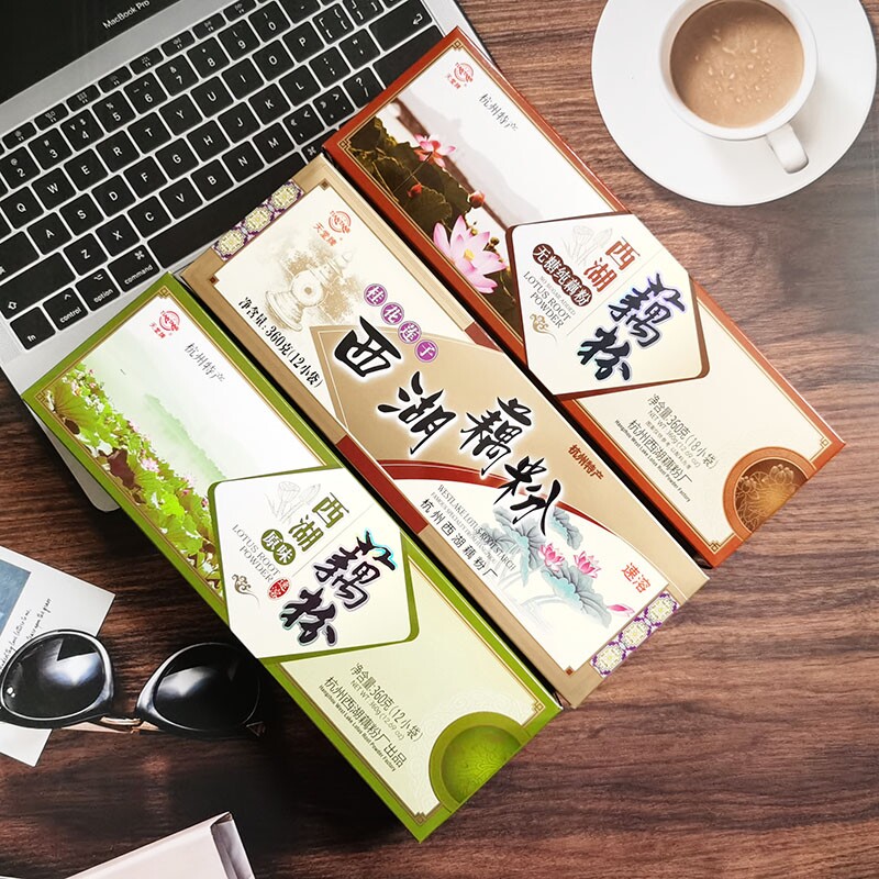 正宗天堂牌盒装西湖藕粉360g 无糖纯藕粉/桂花莲子/原味 独立