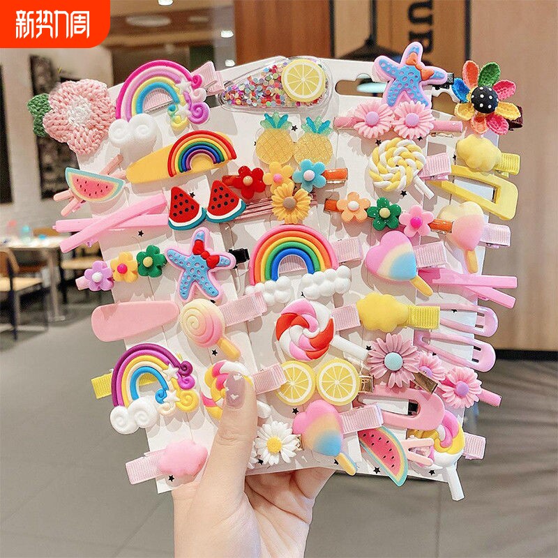 在下新款儿童卡通发夹公主头饰女童小女孩碎发发卡可爱宝宝发饰