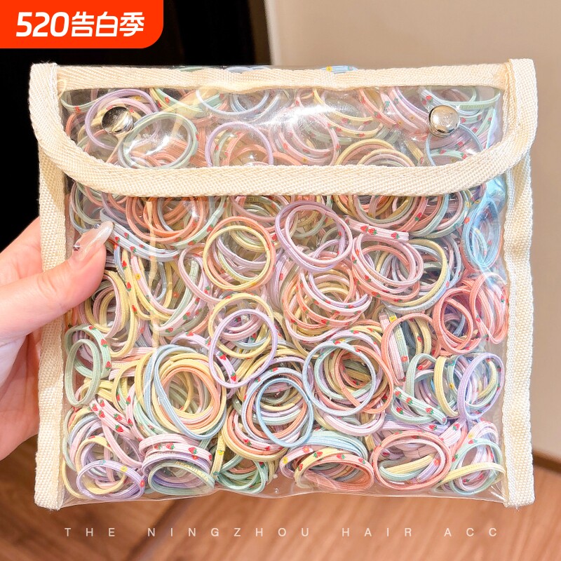 儿童橡皮筋高弹力发圈宝宝耐用发绳弹性好女童扎头不伤发马尾发饰